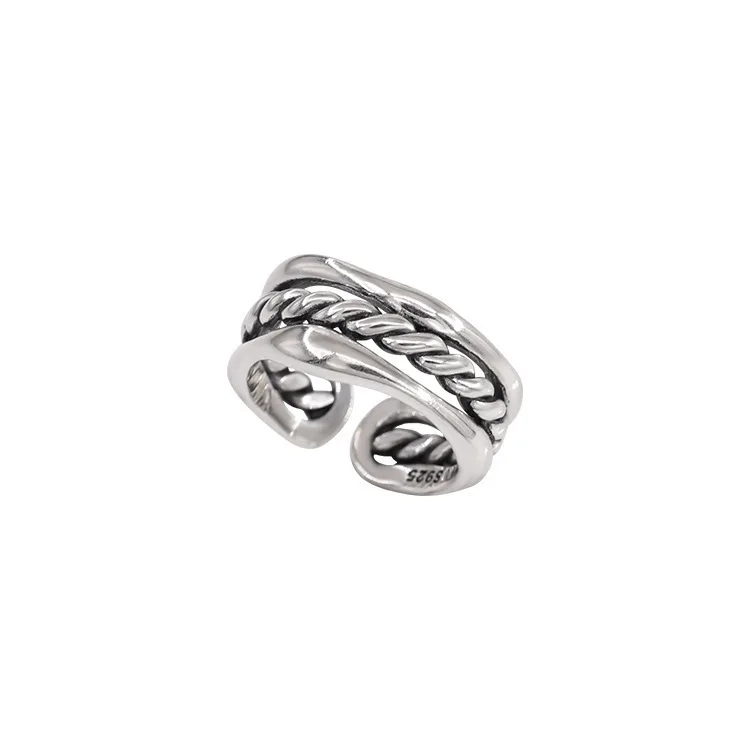 Women's 925 Sterling Silver Weave Ring, Elegant Gift