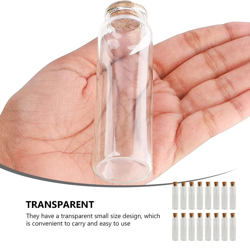ขวดแก้วใสขนาดเล็ก 24 ชิ้น สำหรับเก็บผมและฟันน้ำนมของเด็ก พร้อมจุกไม้ก๊อก เหมาะสำหรับงาน DIY ตกแต่ง และเก็บข้อความอวยพร