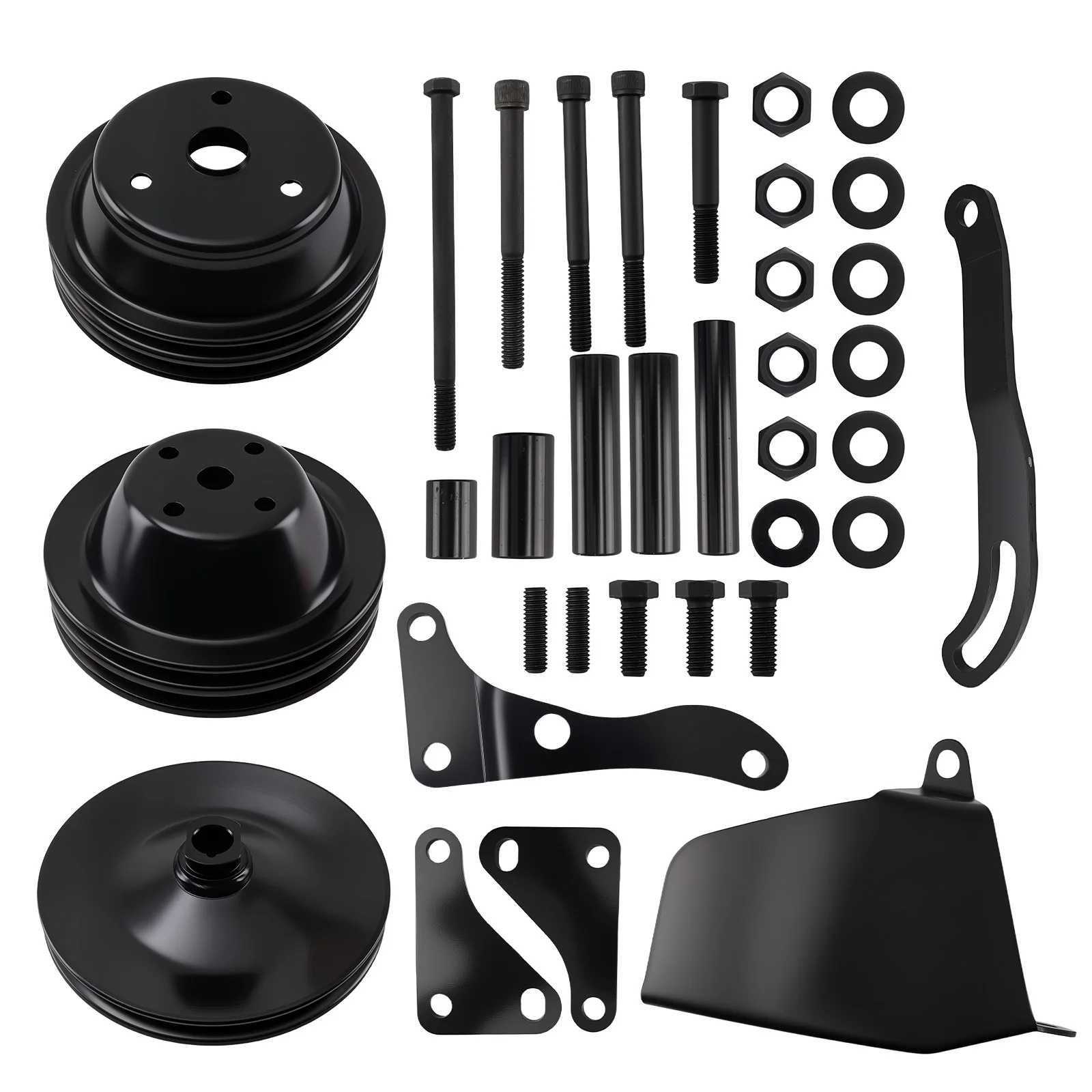 

LWP Steel Pulley Kit Power Steering NEW for Complete Small Block Chevy Motors