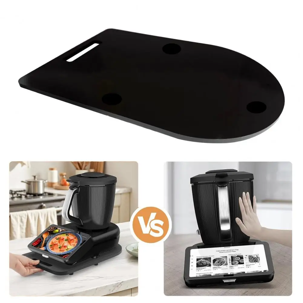 Tm7 Stable Support Base Mixer Pad for Thermomix Tm7 with Non-slip Rubber Rollers Sliding Board with Wheels Easy-glide Bamboo
