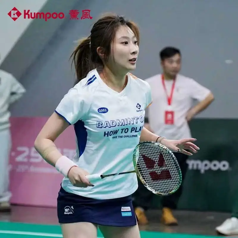 Kumpoo badminton chlothes 1729 wang xiaoyu's same style breathable sweat-absorbent quick-drying short-sleeved womenT-shirt