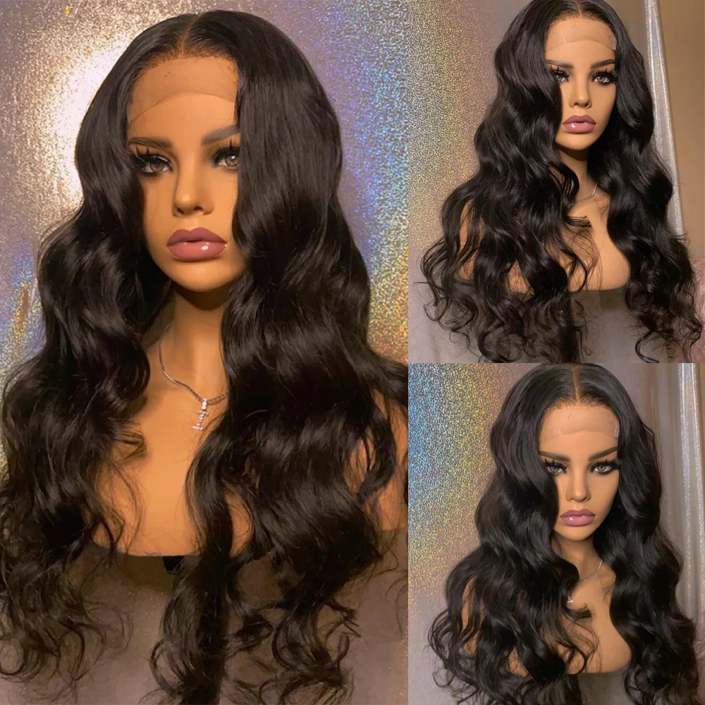 black-color-lace-front-synthetic-body-wave-high-temperature-fiber-drag-queen-cosplay-wigs