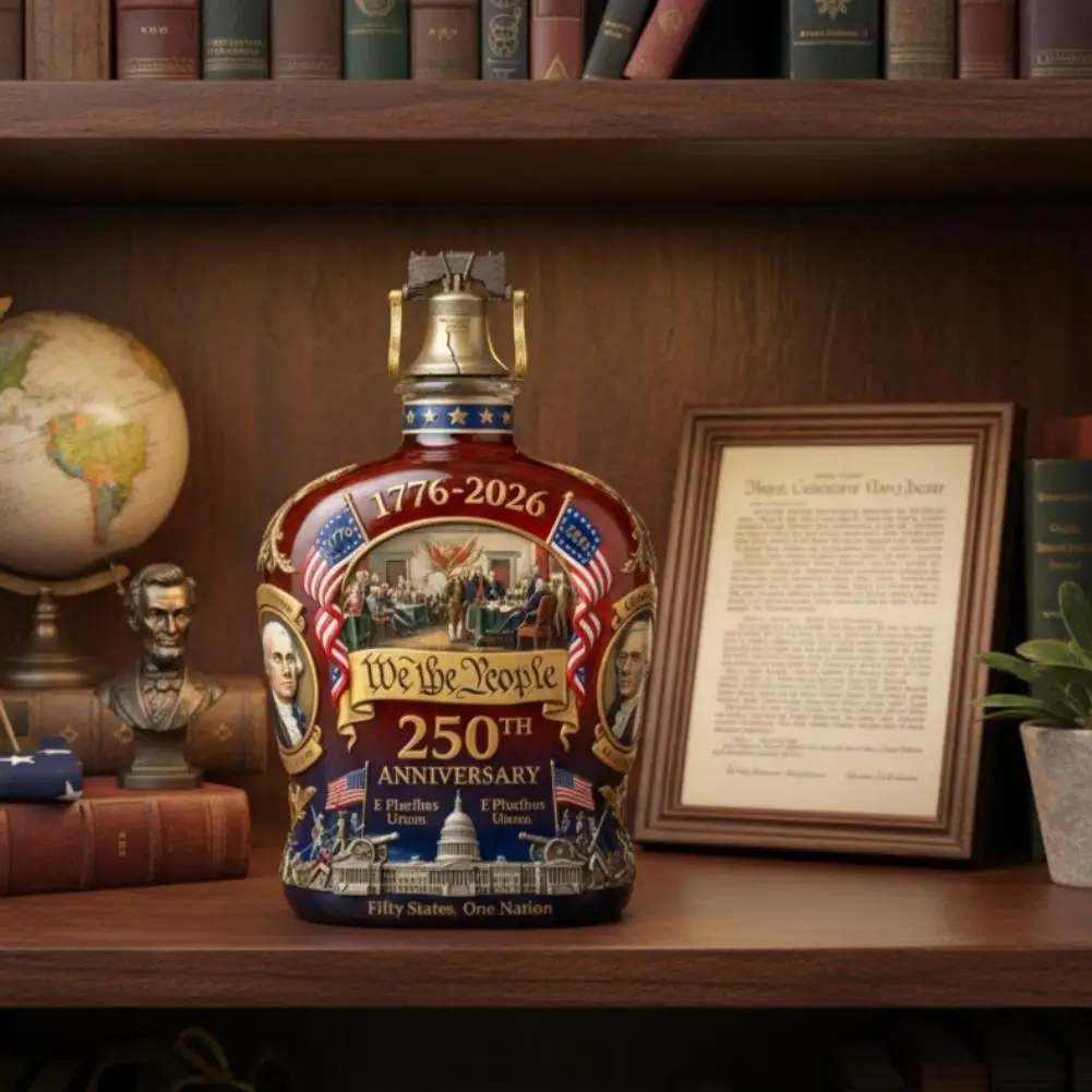 Decantador de Whisky Patriótico de Alta Calidad, Botella de Whisky para el 250.º Aniversario, Decoración Artesanal con Grabado Exquisito, Botella para Vino