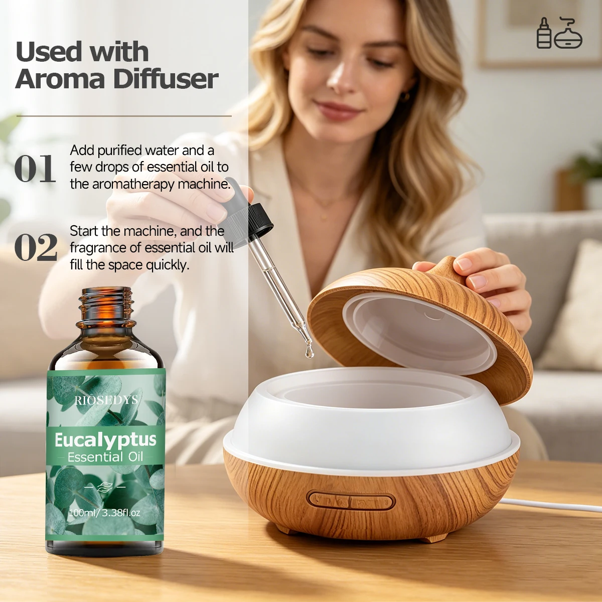 Eucalyptus Essential Oil, Fresh Herbal Fragrance Oil for Diffusers, DIY Crafts & Aromatherapy, Cool and Clean Aroma image 4