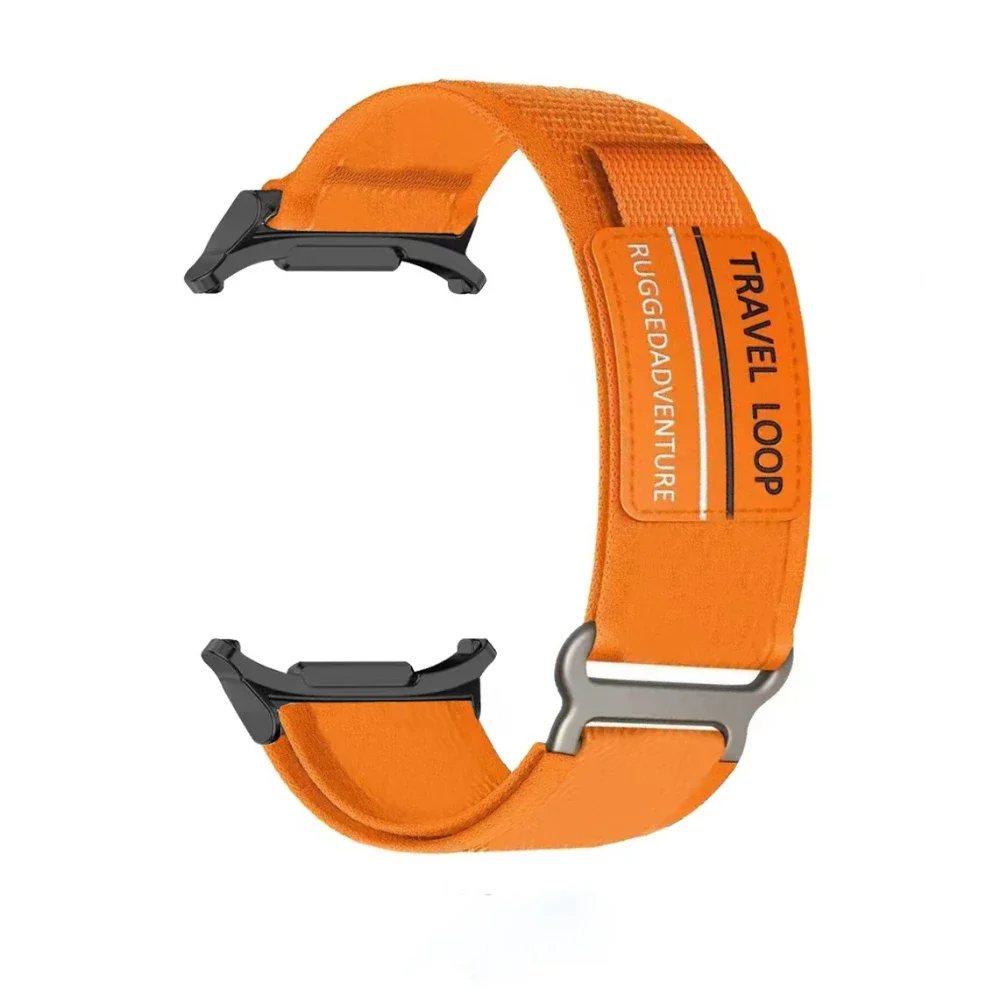 Nylon Travel Loop Sport Strap for Samsung Galaxy Watch 7 Ultra 47mm NO Gaps Curved End Bracele for Galaxy7 47mm ultra Men Band image 4