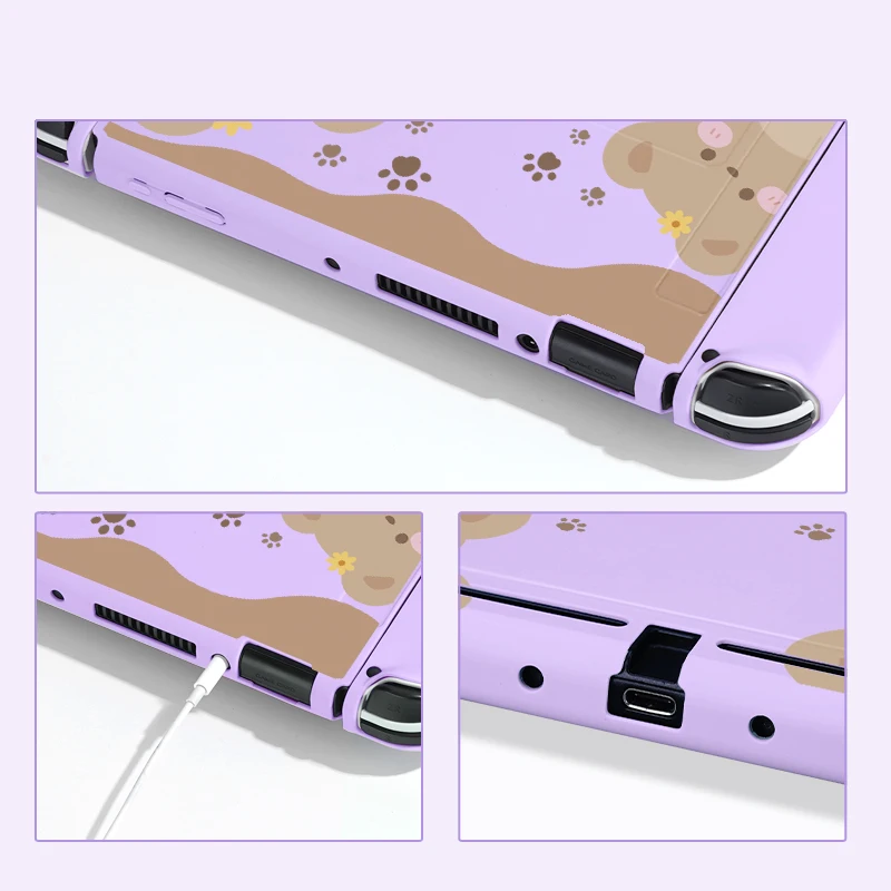 Hi Little Bear Protective Case for Switch Oled, Soft TPU Slim Cover for Nintendo Switch Console,NS Game Accessorie