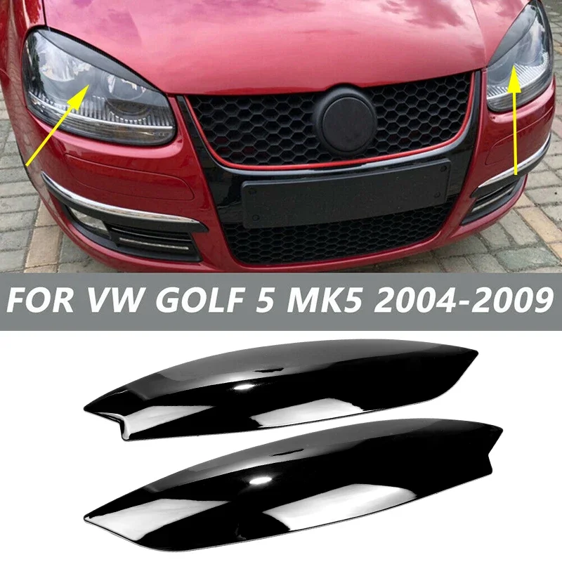 

Автомобильные фары, брови, веки, наклейка для Volkswagen GOLF 5 MK5 GTI R 2004-2009, ABS, авто, украшение для бровей фар