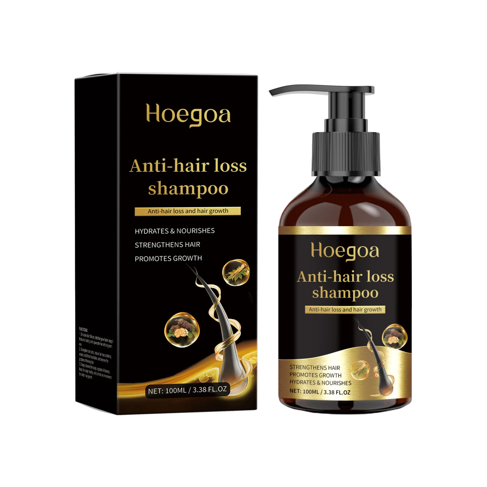 

Hoegoa Ginseng Shampoo Cleans Scalp Moisturizes Softens And Improves Hair Quality 1pcs