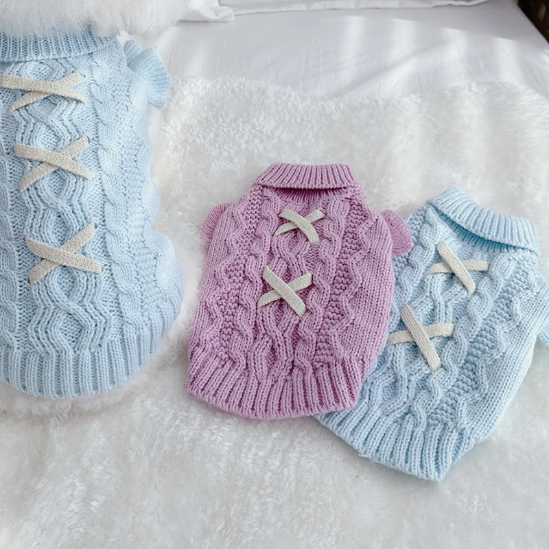 

Small Dog Sweater Autumn Winter Pet Apparel Cat Yorkies Pomeranian Maltese Shih Tzu Poodle Bichon Frise Dog Clothes Vest