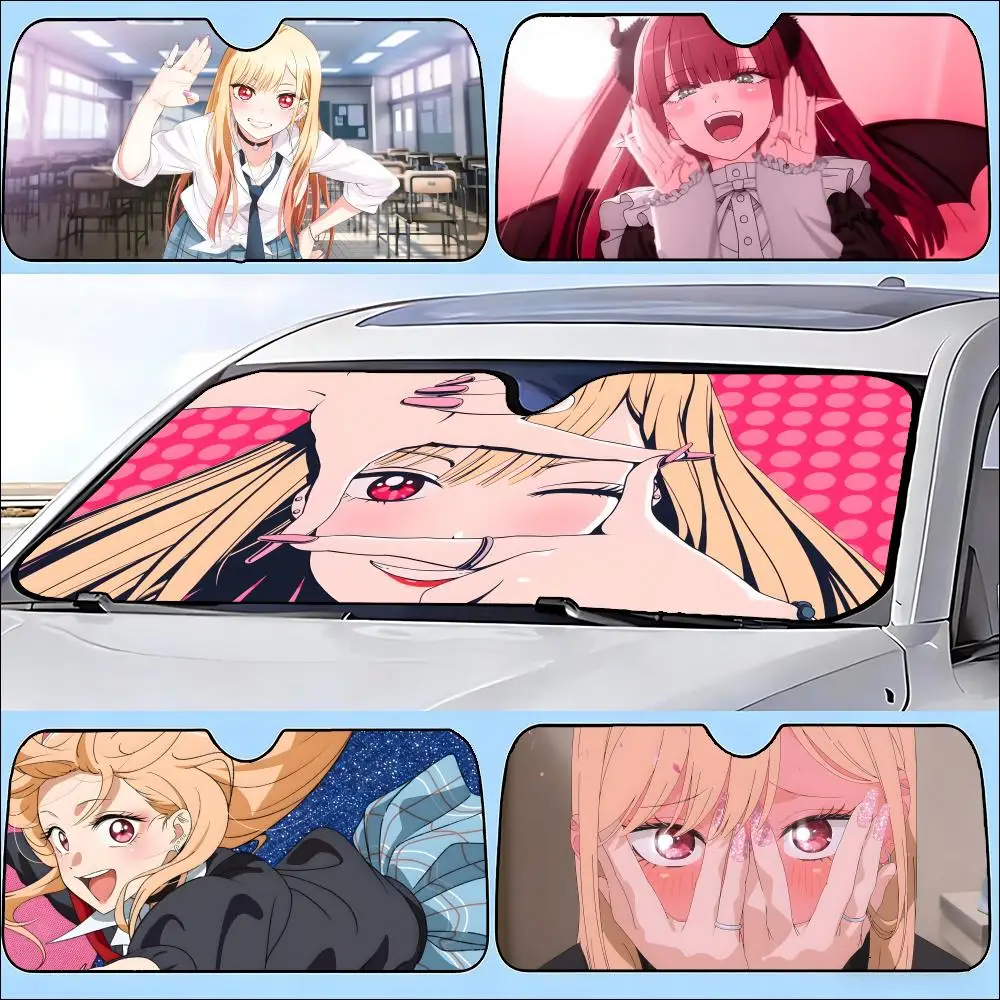 

Солнцезащитный козырек для автомобиля, защитный чехол для лобового стекла, автомобильный солнцезащитный козырек, защита от ультрафиолета A-My Dress-Up Darling