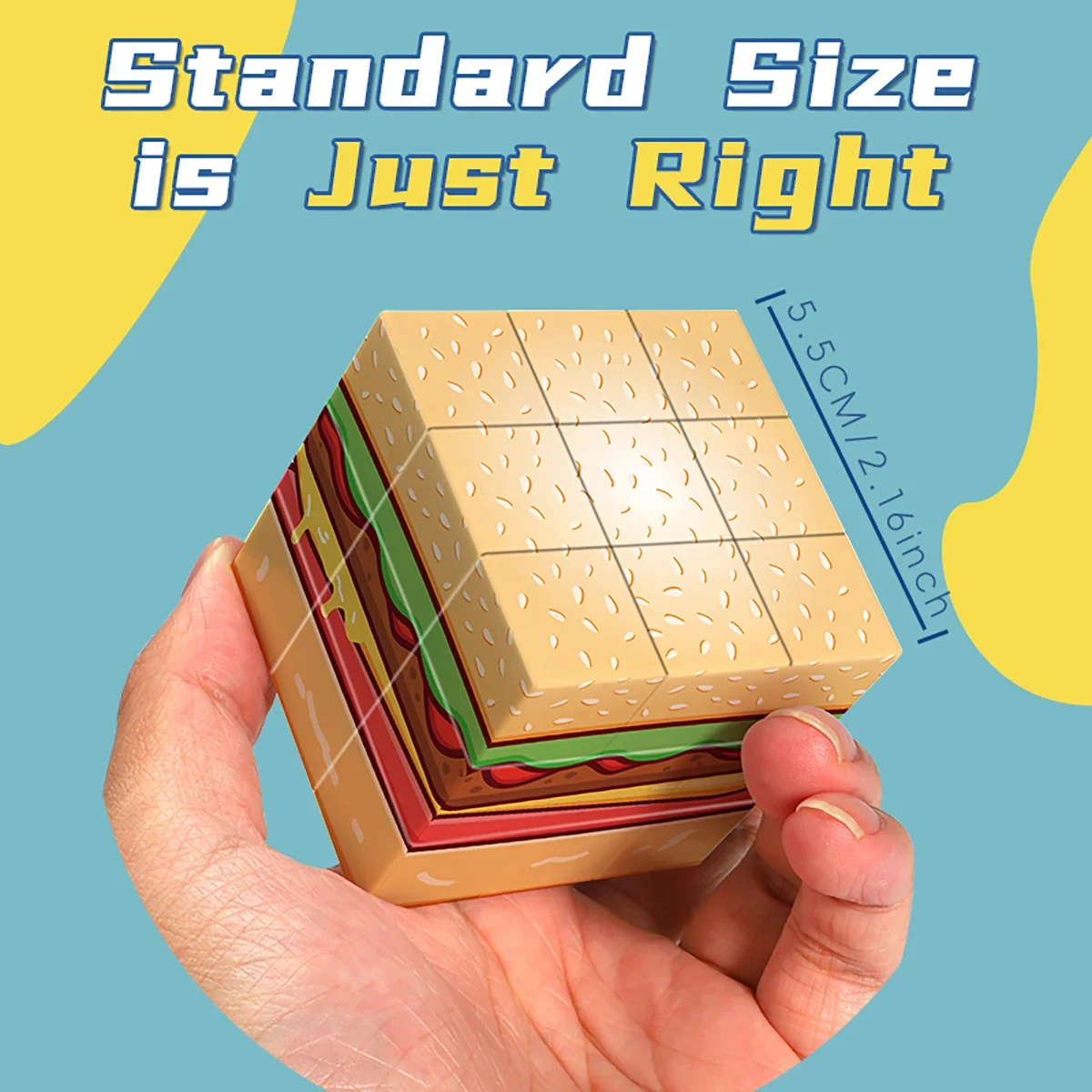 Zauberwürfel 3x3x3 3D UV-Puzzle professionelle glatte Geschwindigkeit Hamburger Stressabbau-Spiel Kinderspielzeug Geschenk