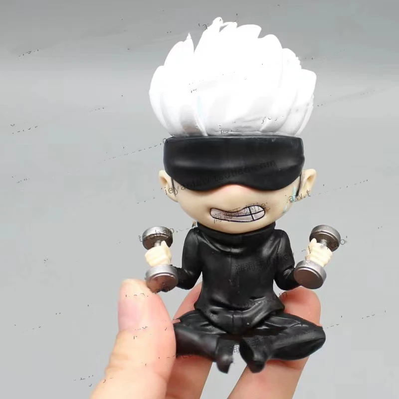 10cm MIni Anime dumbbell Jujutsu Kaisen Figurine Satoru Gojo Action Figures Geto Suguru PVC Model Collection Toys Ornamen Gifts