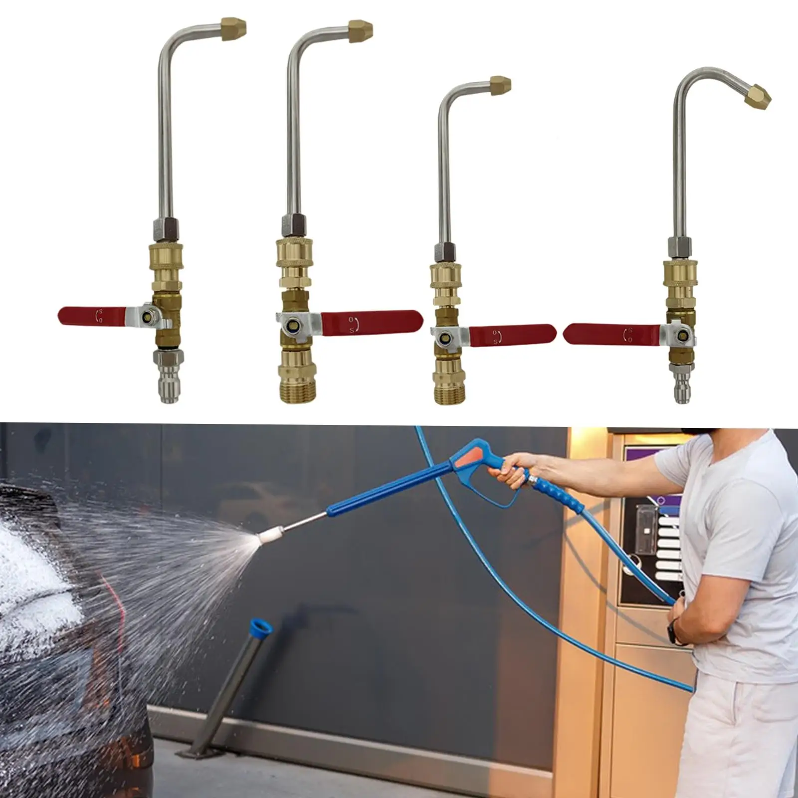 Pressure Washer Hose Valve Wand High Performance Premium Pressure Washer Fitting Spare Part Easy Installation Quick Connect