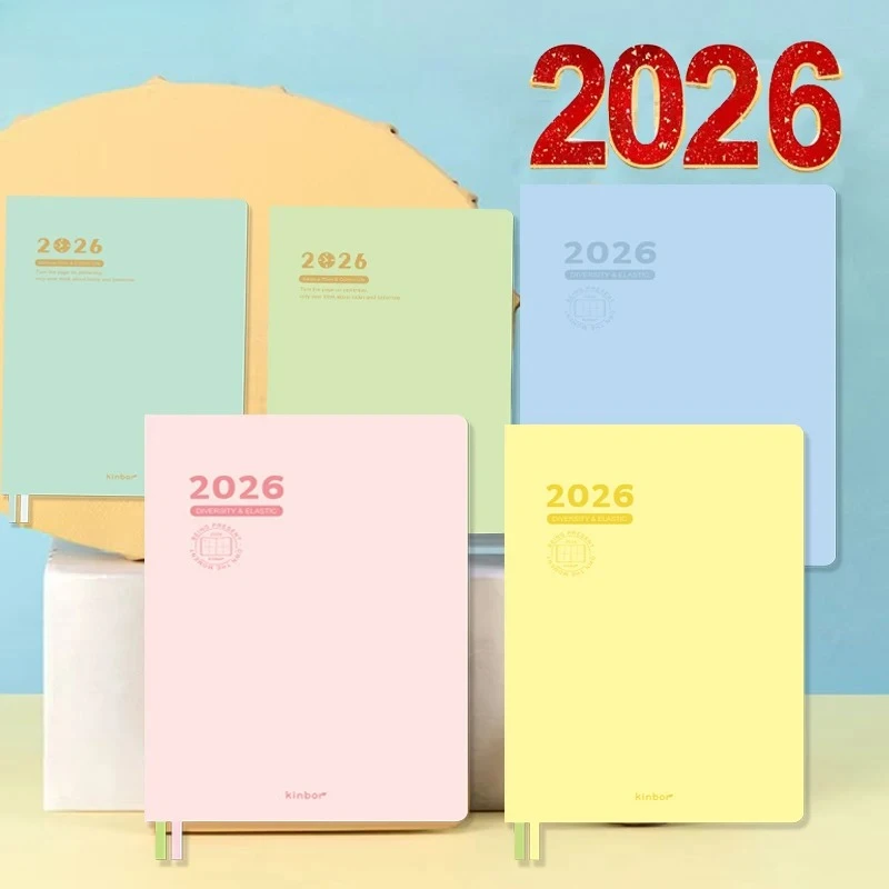 Новый блокнот с планом временной линии 2026 года, мягкий PU A5, размер 52 г, бумага BaChuan, одна неделя за страницу, неделя, месяц, год, время, управление Todo List
