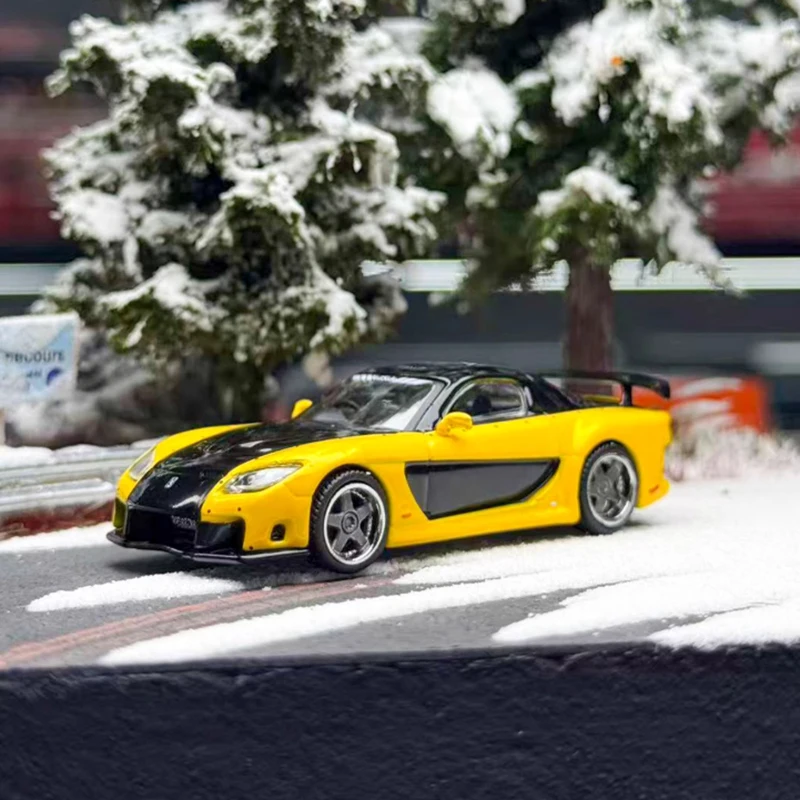 

TW литой под давлением масштаб 1:64 RX-7 Fortune7 сплав имитация модели автомобиля для взрослых мальчиков коллекция украшения подарок игрушка статический дисплей
