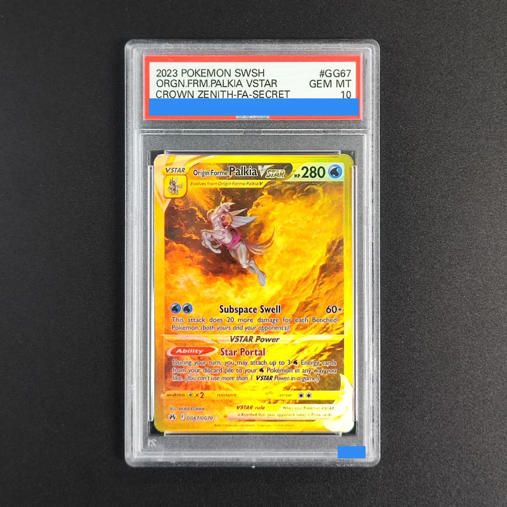 DIY PTCG English Origin Forme Palkia Mewtwo Giratina Dialga Arceus VSTAR Grade 10 Collection Rating Card Toy for Gift