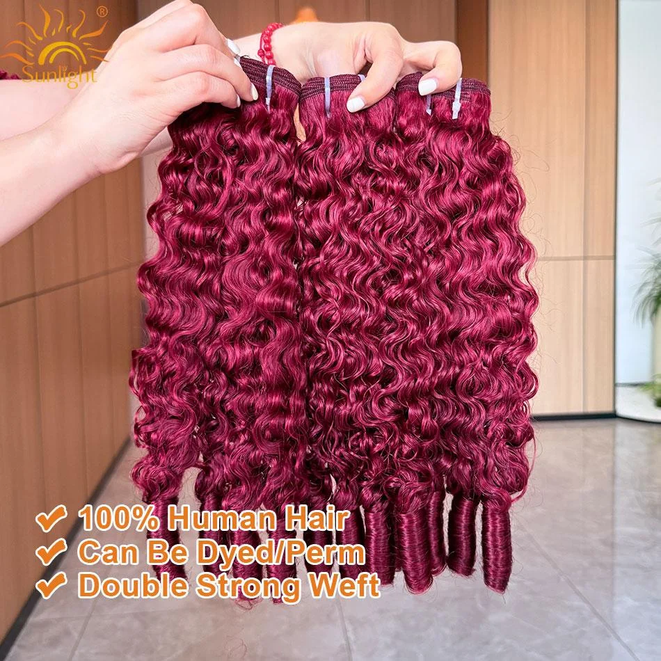 

Наборы волос 99j Bundles Burgundy Burmese curly, 30 дюймов, винно-красные, 100% натуральные человеческие волосы, необработанные, бразильские, из девственных волос.