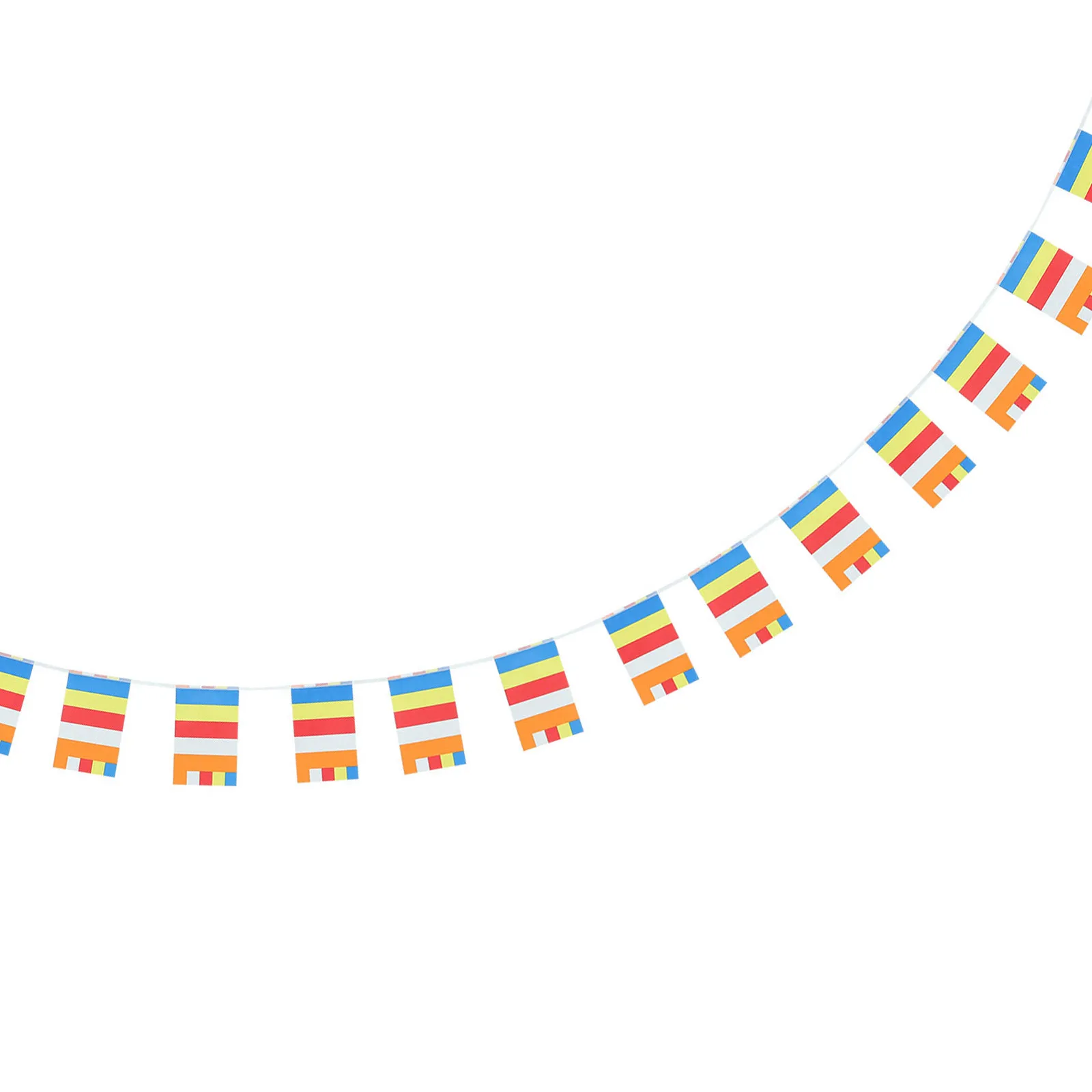 

1pc Five Color Bunting Polyester Buddhist Prayer Flag Outdoor Indoor Temple Yard Decor Banner Hanging Tara Flag Spiritual