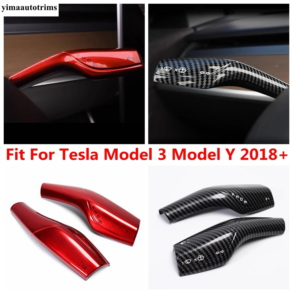 

Column Gear Shift Cover Steering Lever Handle Protection Shifter Shell ABS Wiper Accessories For Tesla Model 3 Model Y 2018-2023