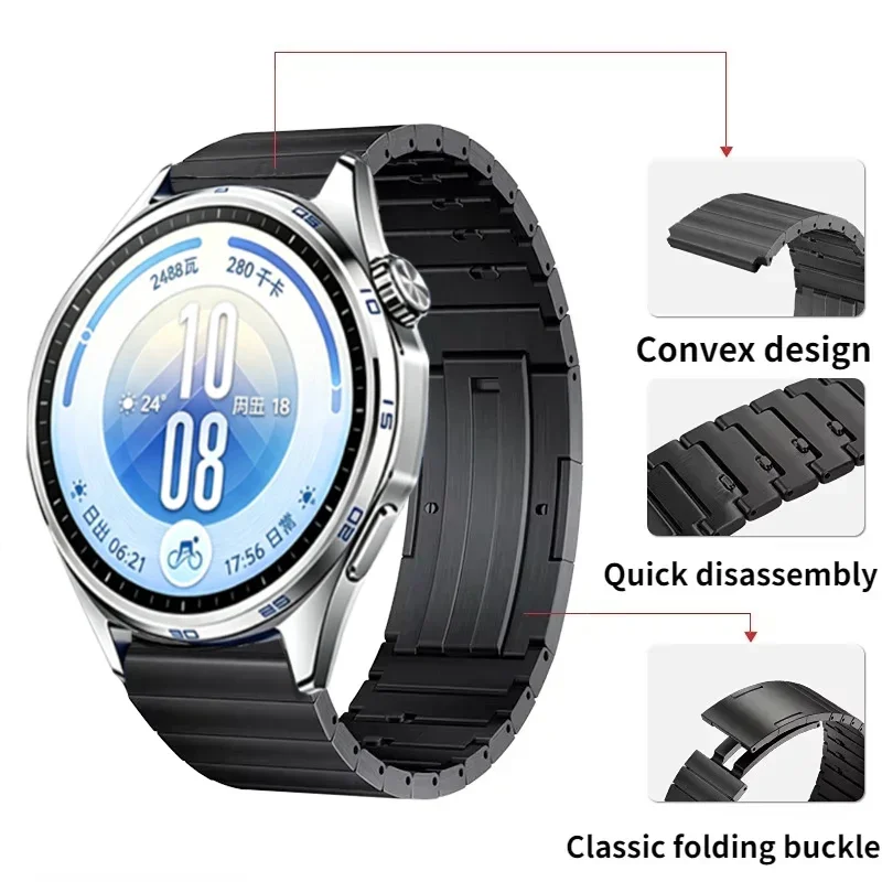 22mm Quick Release Titanium Strap For Huawei Watch GT7-6-5-4/GT7-6-5 Pro 46mm Advanced Band For Huawei Watch 6 5 46mm Ultimate 2