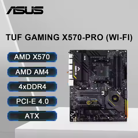 ASUS TUF GAMING X570-PRO (WI-FI) Motherboard Support Ryzen 9 5900X Ryzen 7 5700 R5 5600 CPU 4xDDR4 Dual M.2 NVME HDMI PCIe 4.0