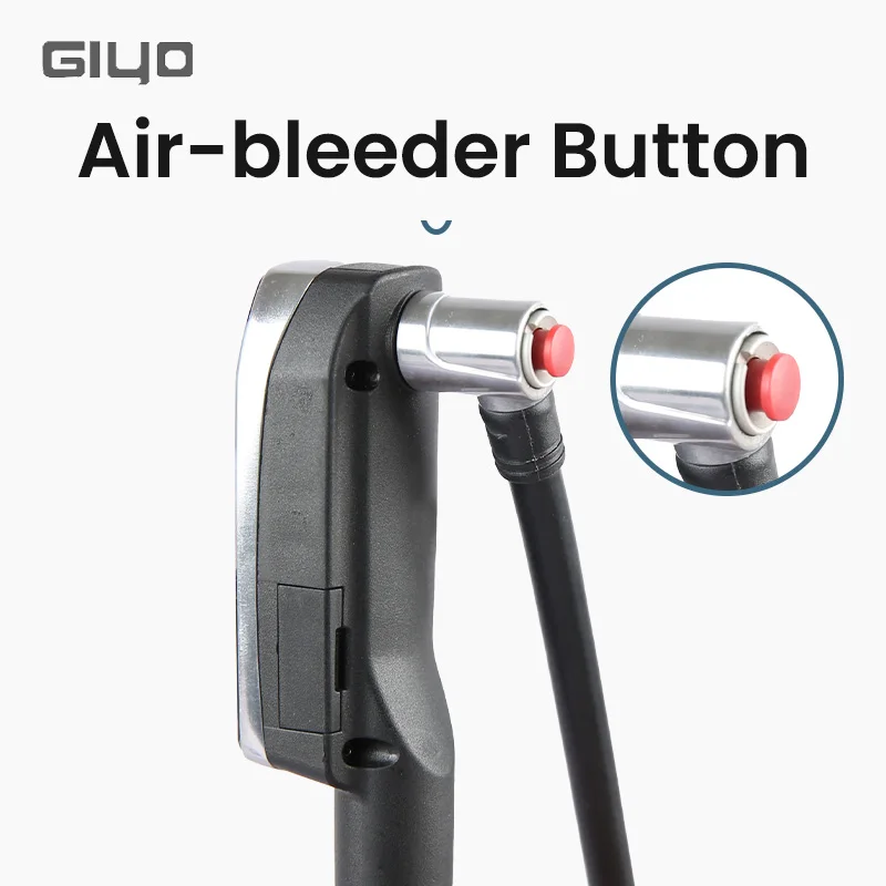 GIYO 300psi Bicycle Tyre Inflator Schrader Presta Valve Cycling Hand Pump MTB Shock Fork Portable Pump with Electric Gauge