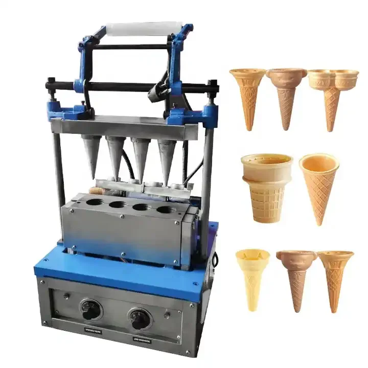 Commercial Edible Coffee Cup Industrial Inflatable Ice Cream Cone Paper Machine Brake