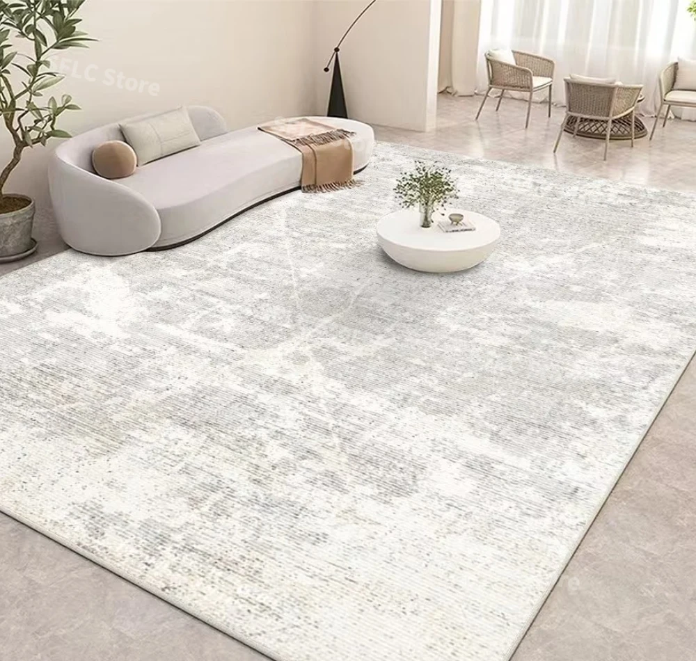 Alfombra minimalista de Color sólido para sala de estar, alfombrilla Beige de estilo japonés para dormitorio, guardarropa, sala de estar, sofá grande