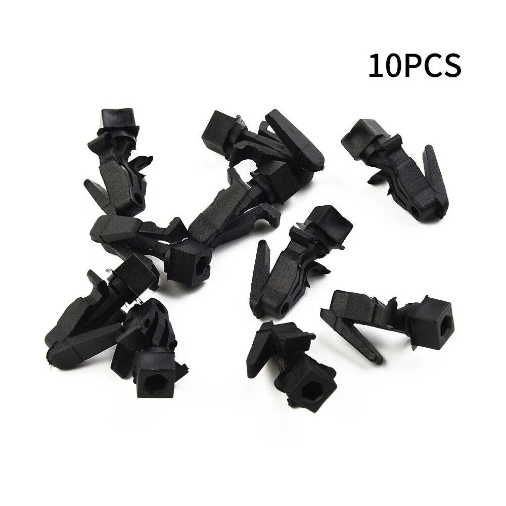 10pcs Clips Black Car Bumper Grille Retainer Fastener Clips Bumper Hood Clips For Nissan Durable And Practical To Use Parts