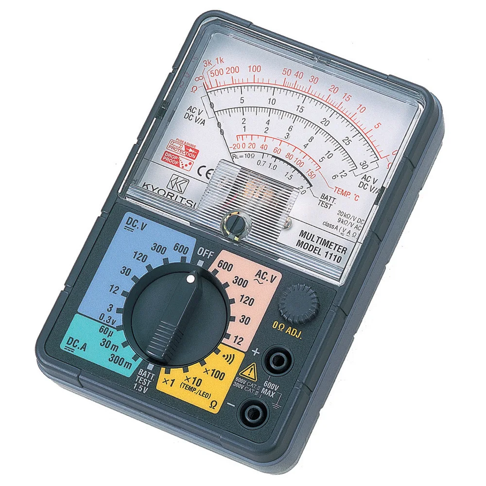 Kyoritsu 1110 High Precision 1000V/10A DC/AC Voltage & Current Multimeter with 0.5% Accuracy