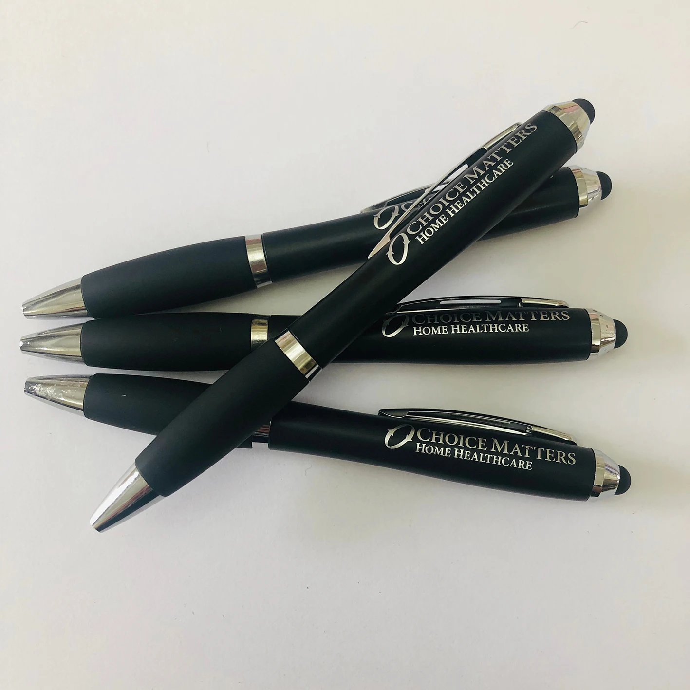High quality logo pen with touch screen stylus custom black pens with logo promotion pen with ipad touch free shipping