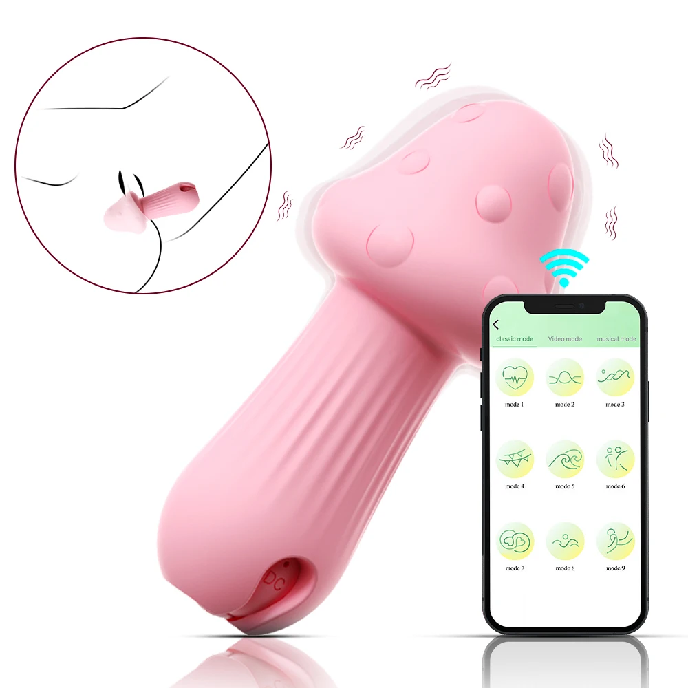 Mushroom Shape Sex Toys Bluetooth APP Dildo Vibrator for Women Clitoris Nipple Stimulator Vibrating Egg Mini Female Masturbation