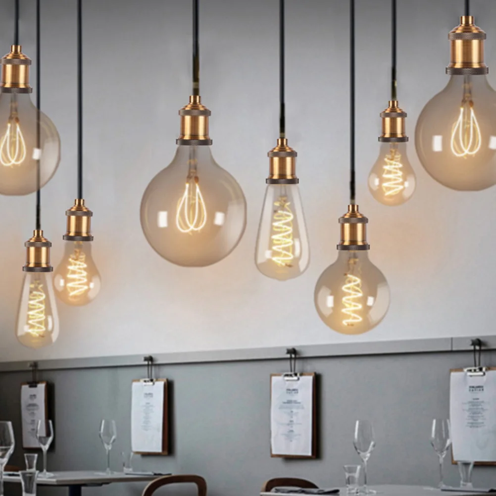 

2Pcs Retro E27 Screw Light Socket Vintage Lamp Holder for DIY Pendant Lights Decor Compatible with Standard Bulbs