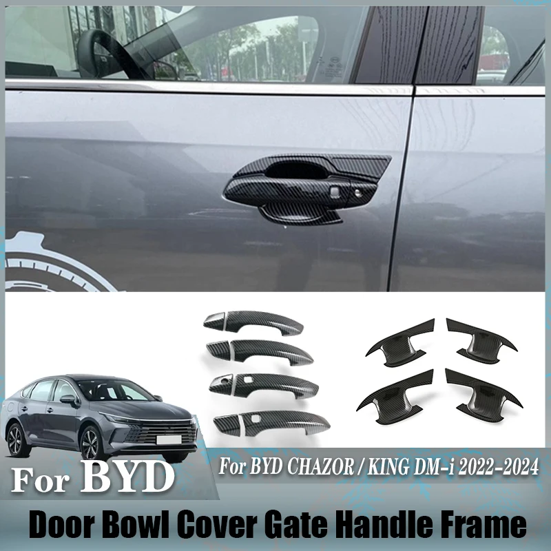 

For BYD CHAZOR KING DM-i 2022 2023 2024 Door Bowl Cover Gate Handle decorative frame protective stickers Interior modification