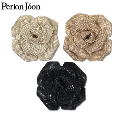 Crystal Rhinestone Roses Gold Beige Black For DIY Artificial Rose Bouquet Wedding Decorations Clothing Sewing Accessories YHX101