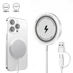 For Magsafe Wireless Charger Phone Charge Pad Magnetic Fast Charging Station For iPhone 17 16 15 14 13 12 Pro Max AirPods 3 Pro