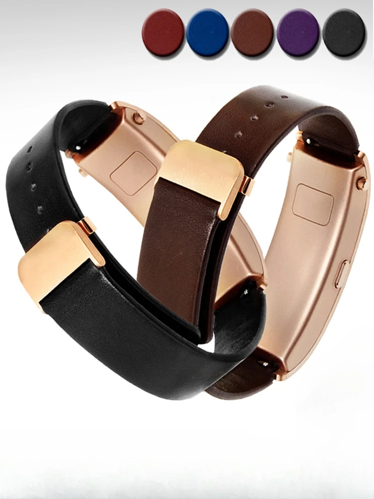 

For Huawei B5 Bracelet Genuine Leather Leather Watchband Smart Sports B6 7 Waterproof Comfortable Brown Men Women Accessories