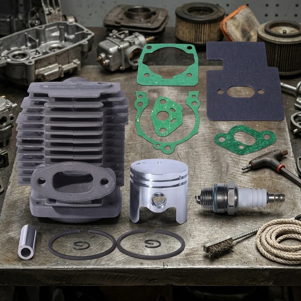 33 Mm Cylinder Gasket Kit Fit For Tu26 1E33F Replacement Parts Cylinder -Piston Kit Engine Brush Cutter -Weed Eater