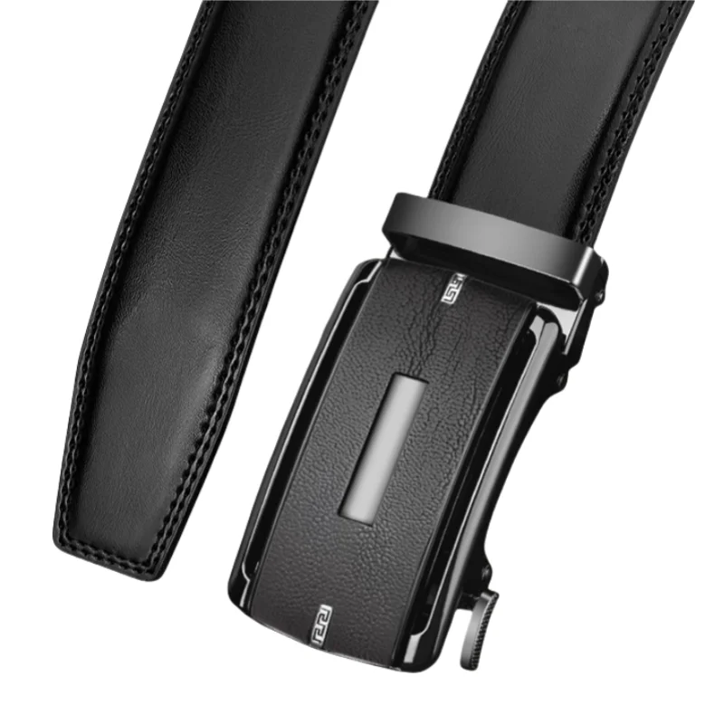 OYIFAN Men Belt Automatic Buckle Belt Genune Leather Wysokiej jakości paski dla mężczyzn Skórzany pasek Casual Buises for Jeans belt men