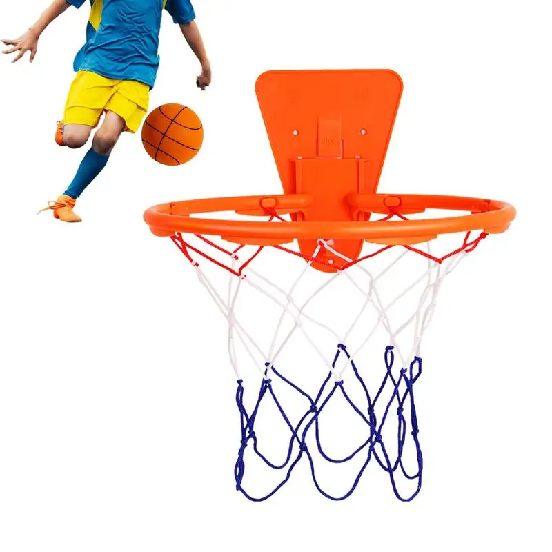 34cm Wall Mounted Basketball Hoop Netting Metal Rim Hanging Basket Basket-ball Wall Rim Indoor Outdoor Sport supplies