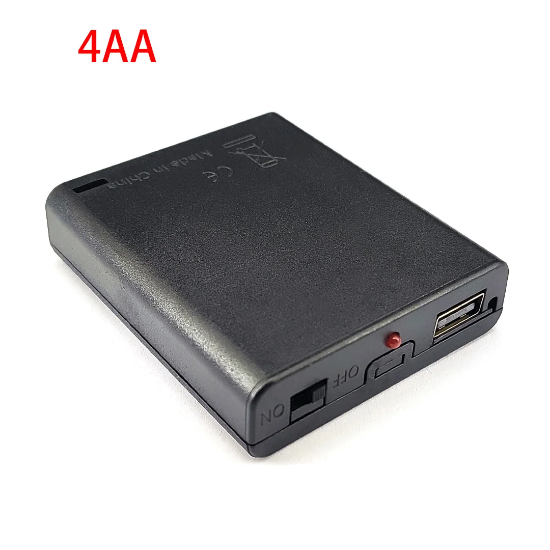 AA Battery Case With Power Switch With USB Socket AA Battery Box 3Slots Or 4 slots AA Battery Holder