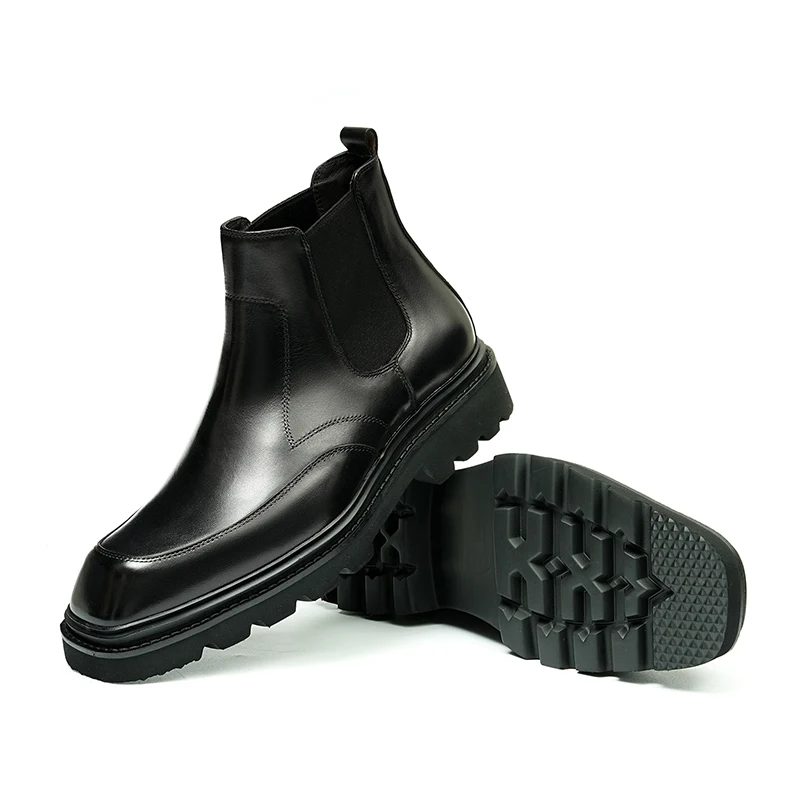 

Men's Genuine Leather Chelsea Boots British Style Casual Fashion Ankle Boots for Business And Street Party Wear #86212