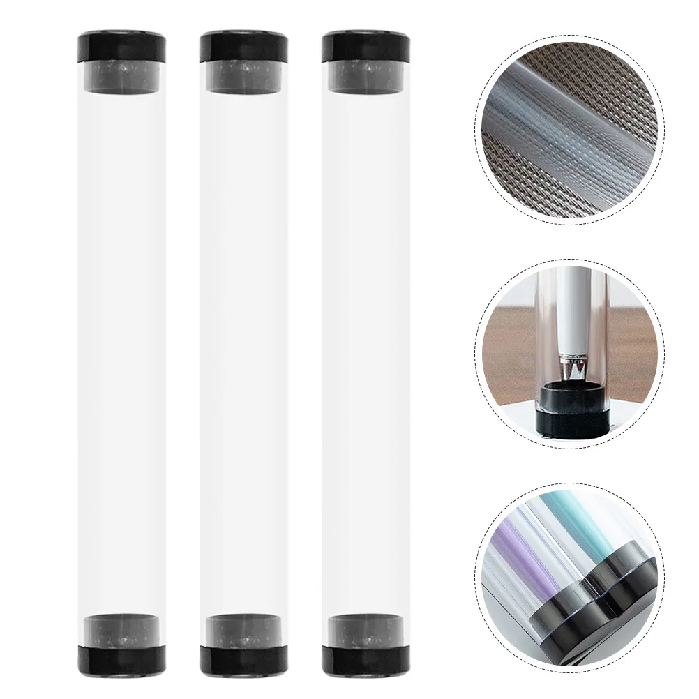 

10Pcs Clear Cylinder Pen Boxes Gift Empty Pen Case Storage Container Pencil Holder Display Beadable Pens Display Stand