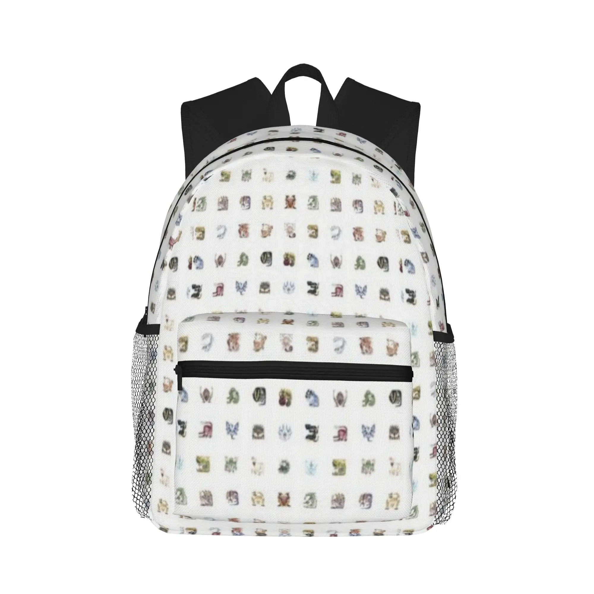Monster Hunter World Tiled Icons  Casual Backpack for Students and Adults Bags