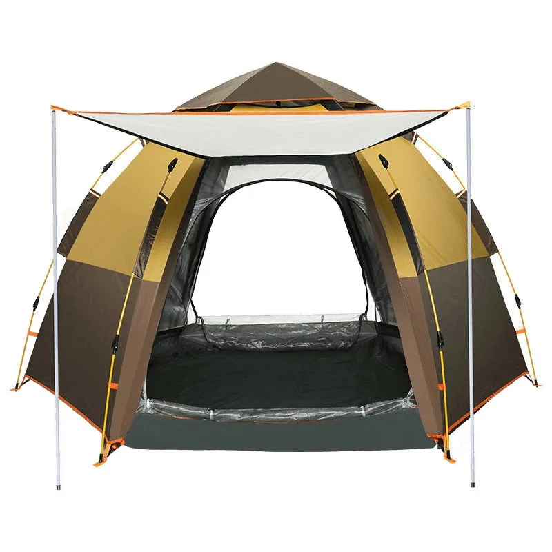 

Large hexagonal tent, outdoor gear, thickened camping field, rainstorm-proof portable park picnic