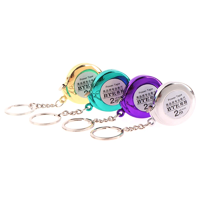 Innovative And Practical 2m Delicate Multipurpose Measure Gift Small Steel Ruler Portable Mini Cute Keychain Tape Measure