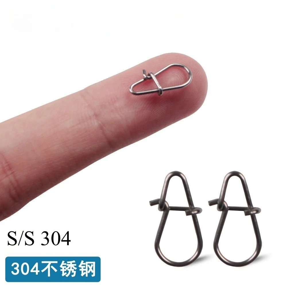 

100pcs Fishing Nice Hooked Snap Pin 304 Stainless Steel Rolling Swivel Lure Connector Fishing Tackle Accessories Fish Tool