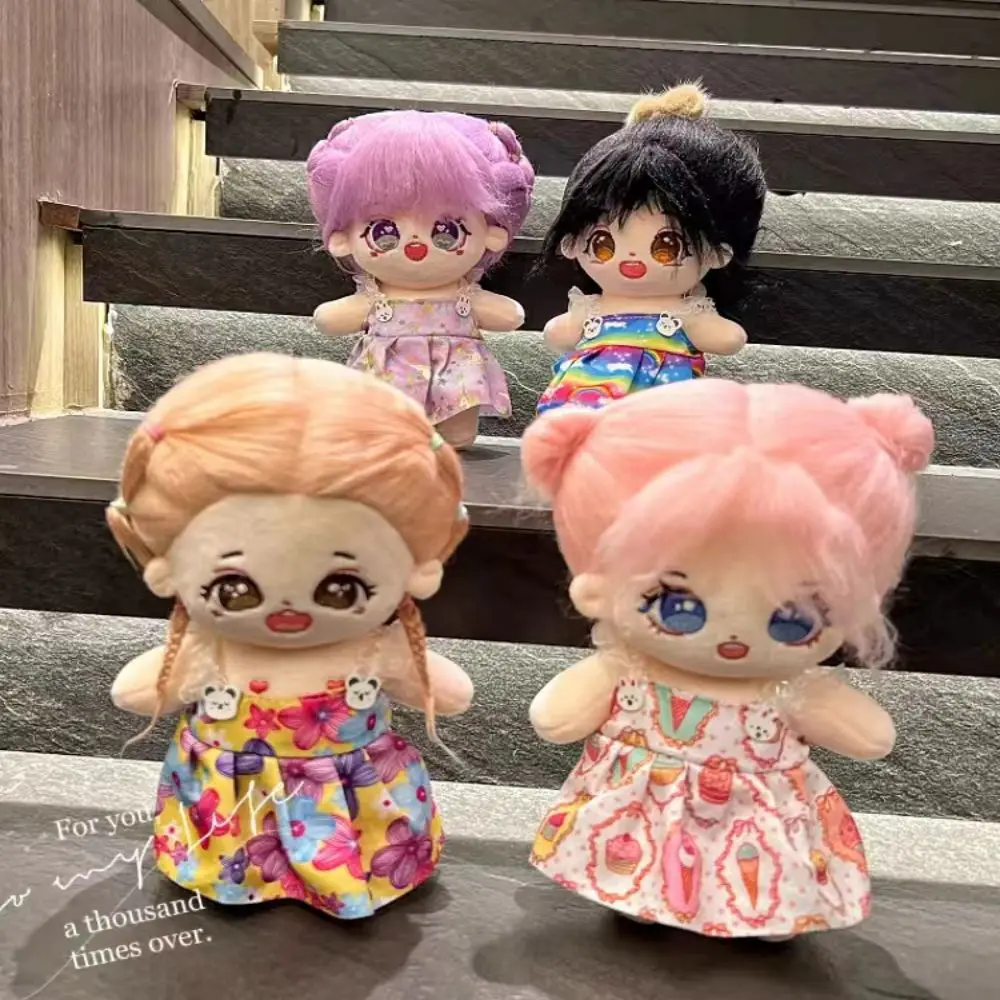 

Платье-комбинация 20 см, хлопковое платье для куклы, хлопковая одежда для куклы с медведем, милая плюшевая игрушка Мими, одежда, детский подарок