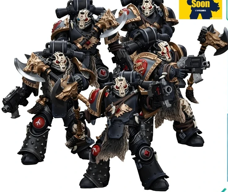 

JOYTOY Genuine JOYTOY X Warhammer 40K Series Wolf Squad HH Space Wild Wolf Death Oath Wolf Squad Movable Model Boy's Gift