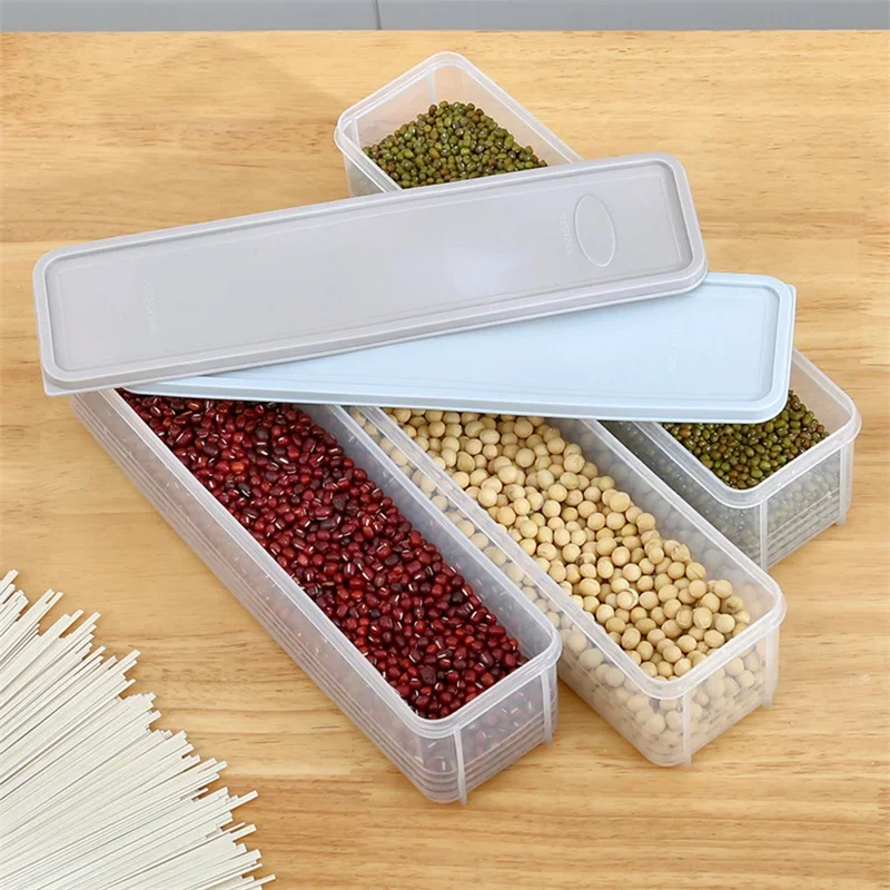 New Noodle Storage Box Long Noodle Preservation Box Plastic Large Size Spaghetti Rectangle Large Capacity Food Sealed Box